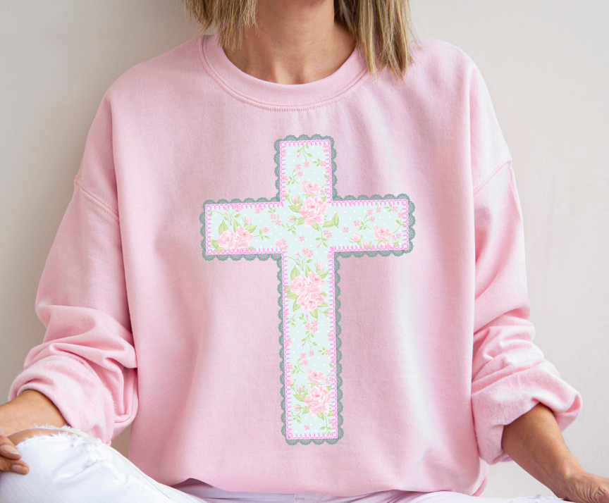 Easter Cross DTF transfer design