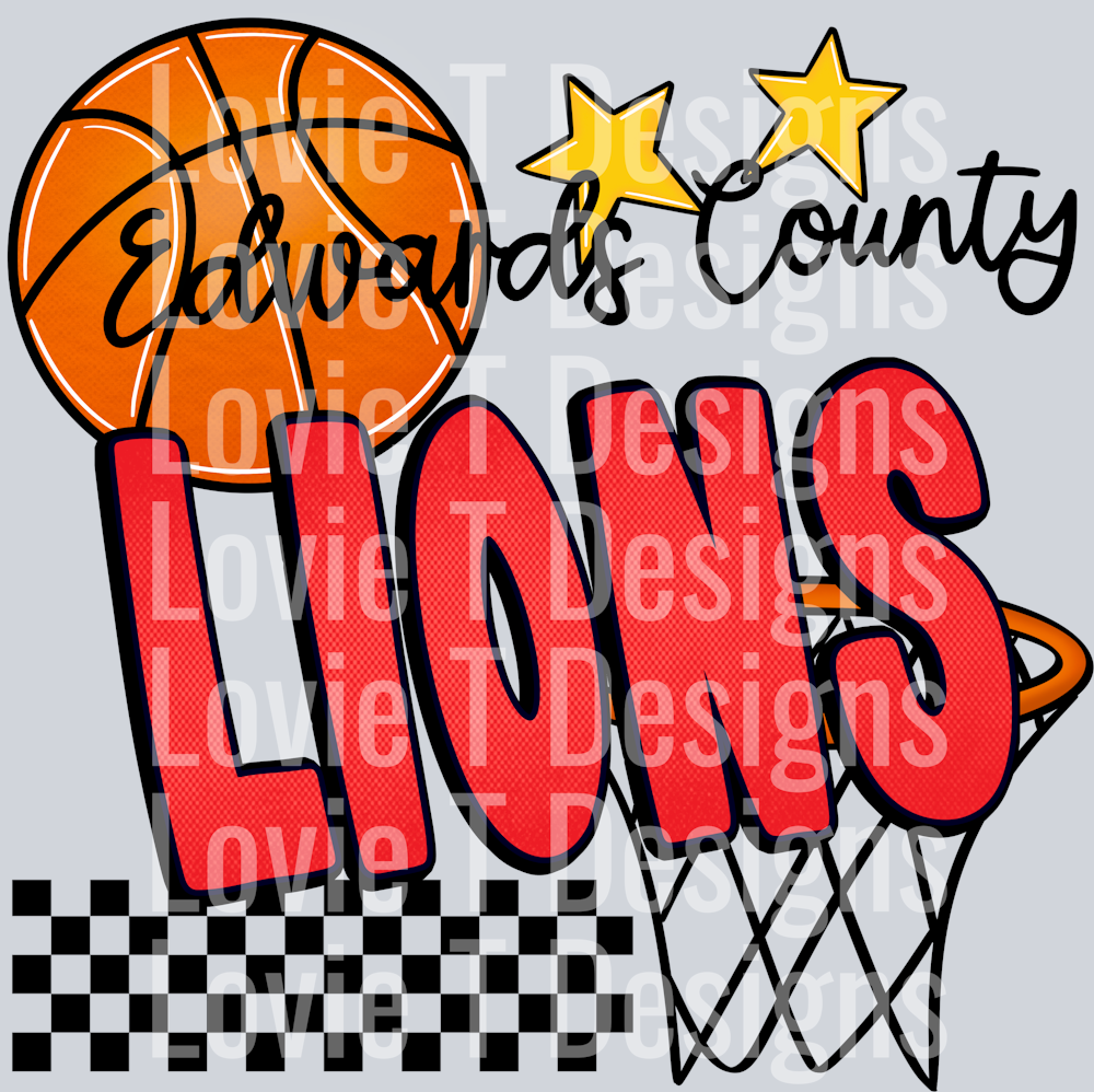 EDWARDS COUNTY LIONS BASKETBALL WITH STARS