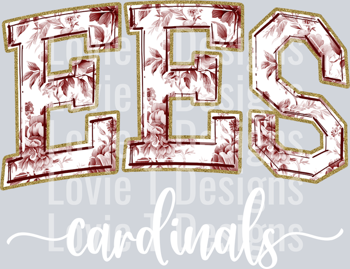 EES CARDINALS MAROON TOILE