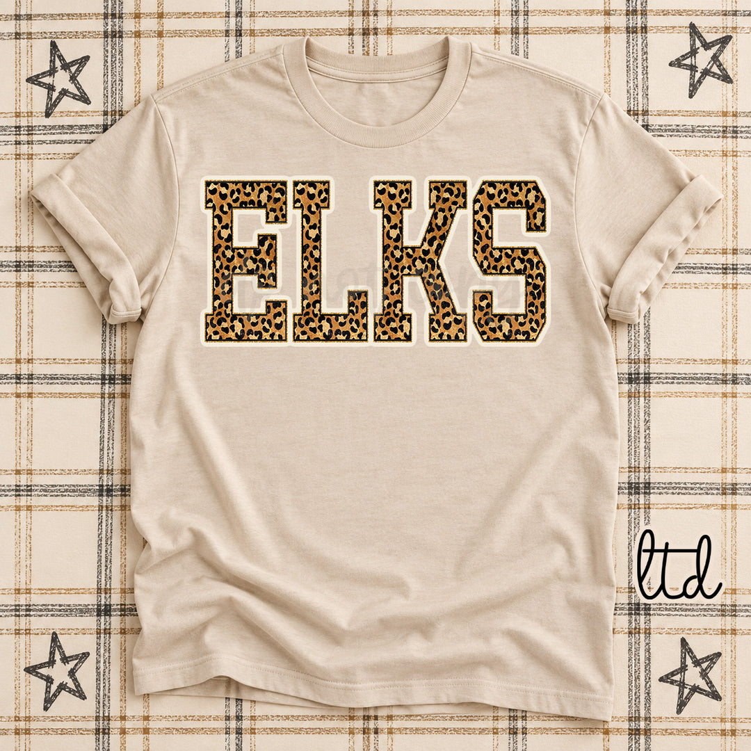 Elks Dark Leopard Mascots DTF transfer