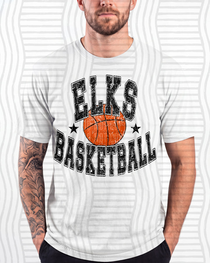 Elks Basketball Varsity Mascots DTF transfer