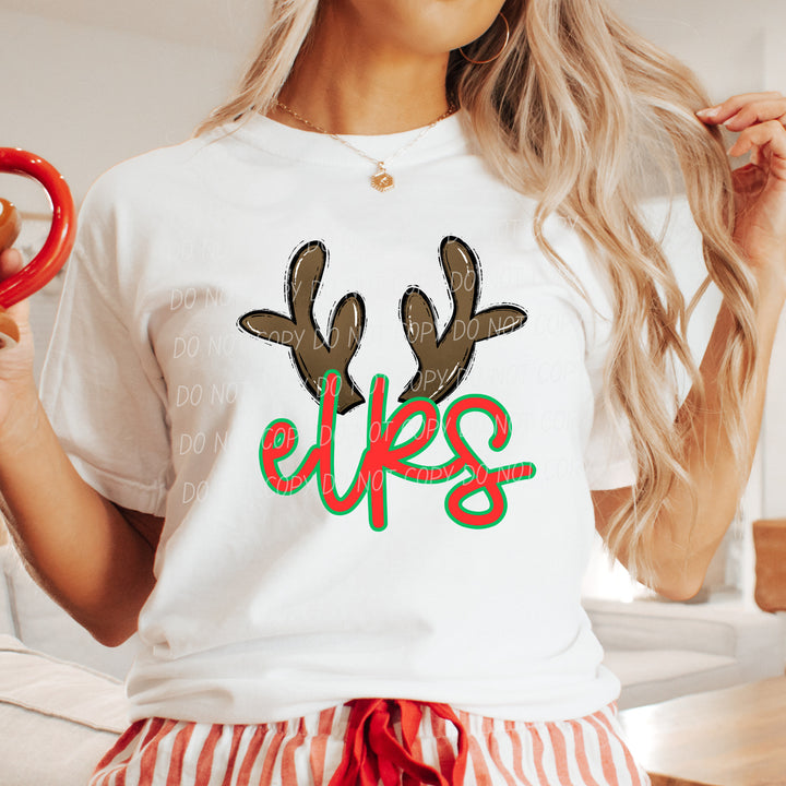 Elks Reindeer mascot DTF transfer