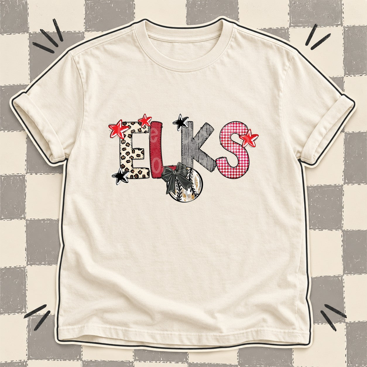 Mixed Doodle Baseball Mascots – Stitched Ballpark Elks design