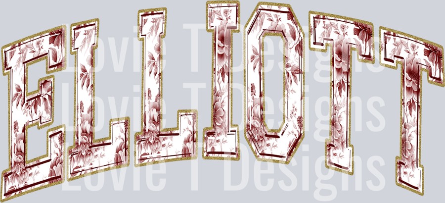 ELLIOTT MAROON TOILE