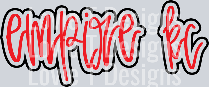 EMPIRE KC RED AND BLACK OUTLINE