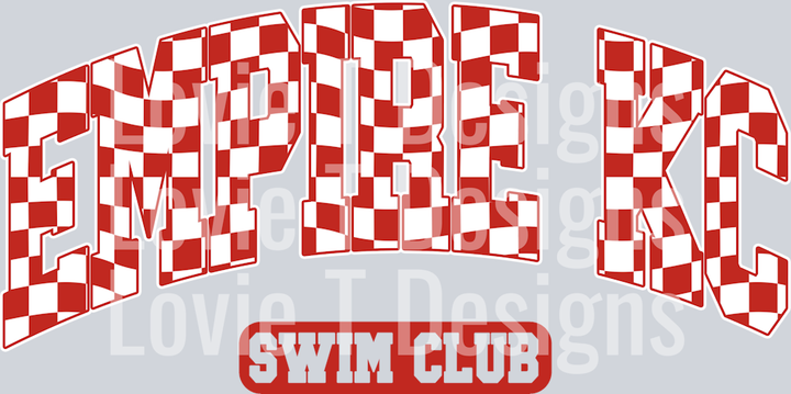 EMPIRE KC SWIM CLUB RED CHECKER