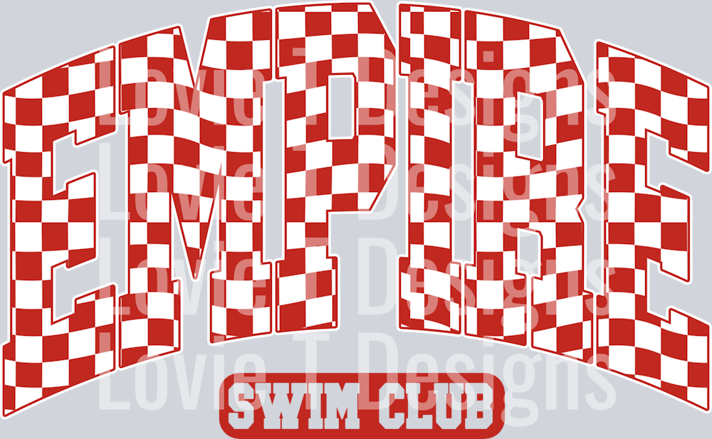 EMPIRE SWIM CLUB RED CHECKER