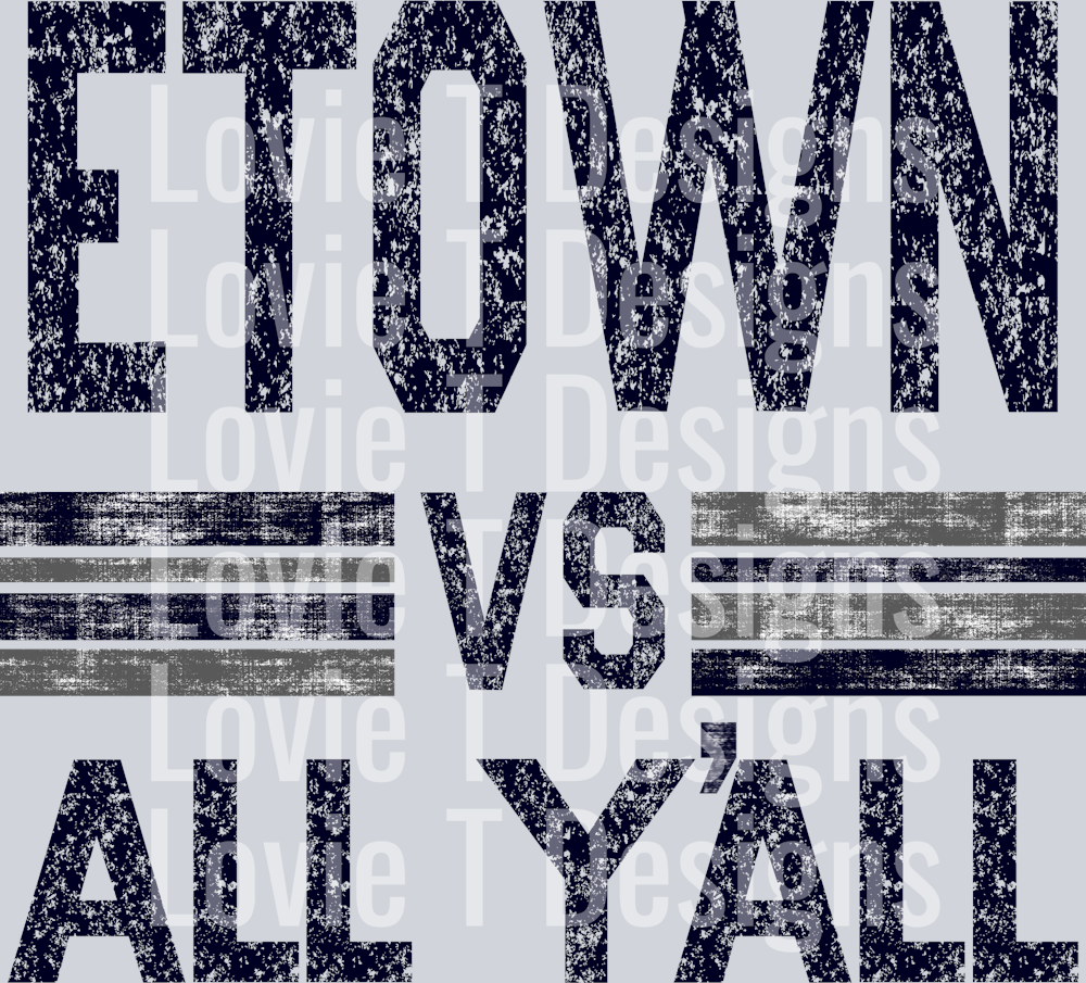 ETOWN VS ALL YALL NAVY AND GRAY