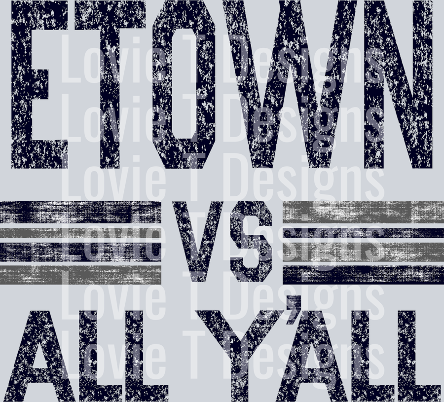 ETOWN VS ALL YALL NAVY AND GRAY