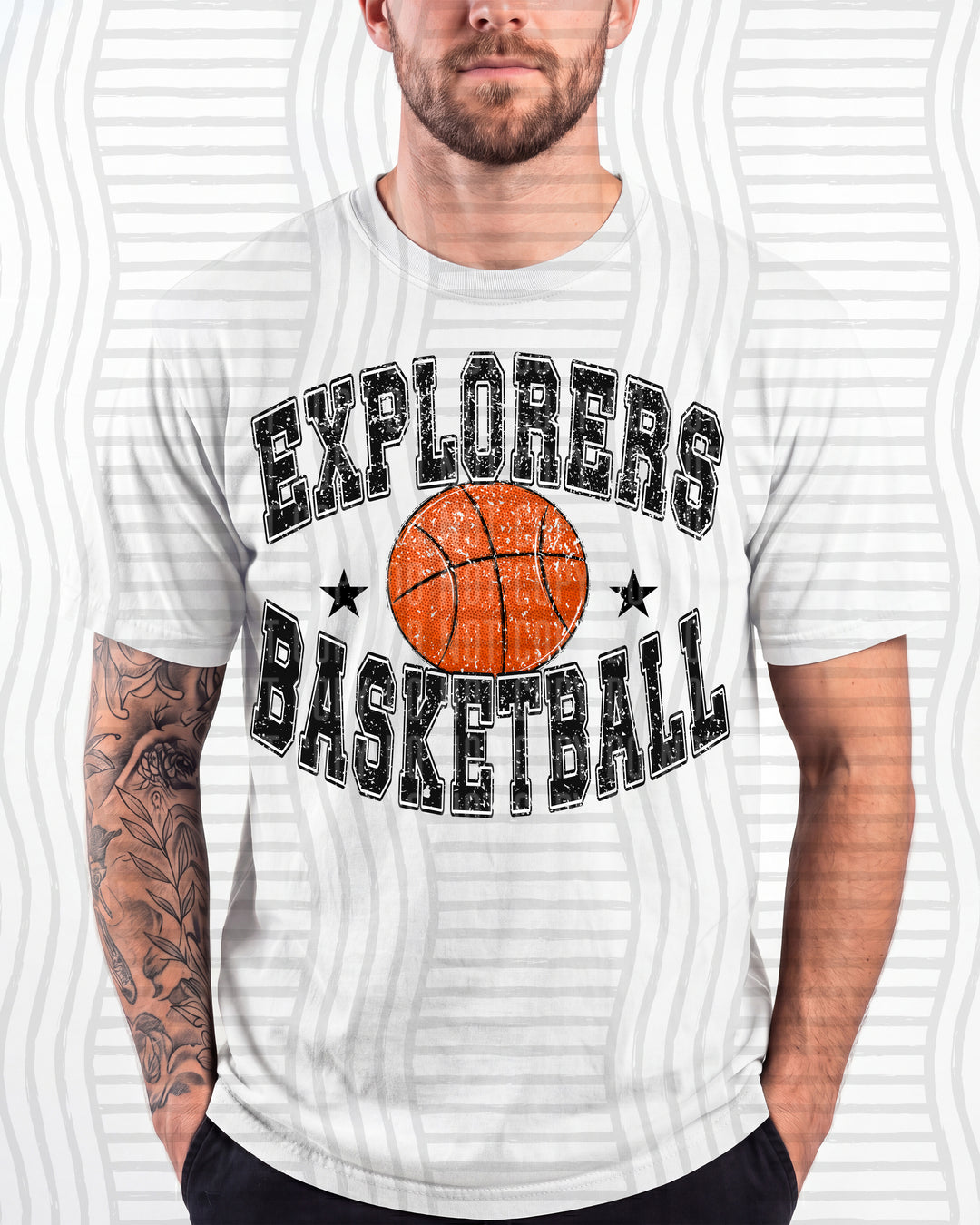 Explorers Basketball Varsity Mascots DTF transfer