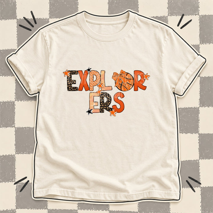 Explorers Mixed Doodle Basketball Mascots – Leopard Court DTF transfer mockup