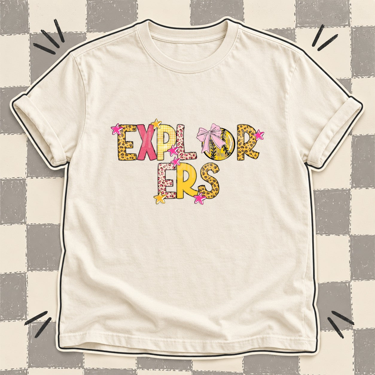 Mixed Doodle Softball Mascots – Sunshine Leopard Explorers design