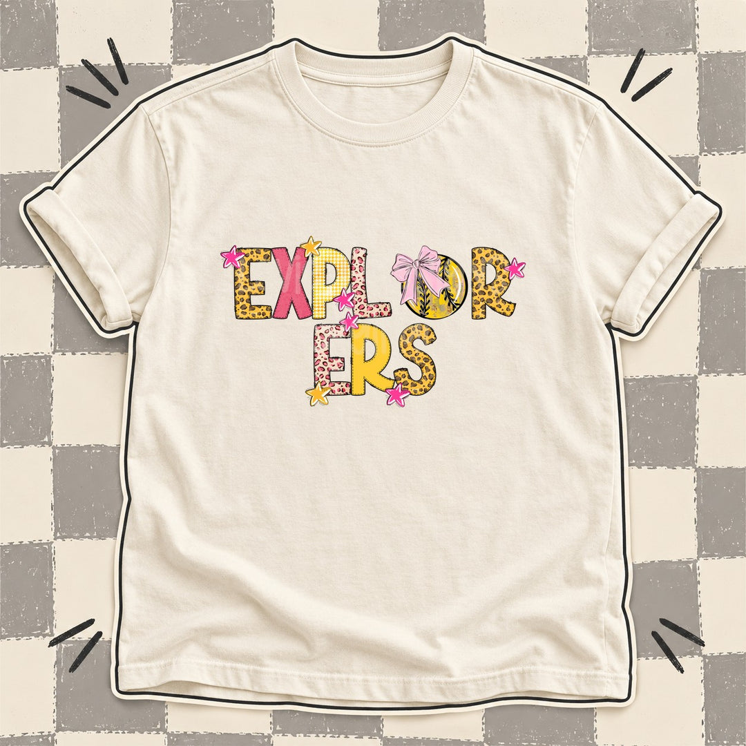 Explorers Mixed Doodle Softball Mascots – Sunshine Leopard DTF transfer mockup