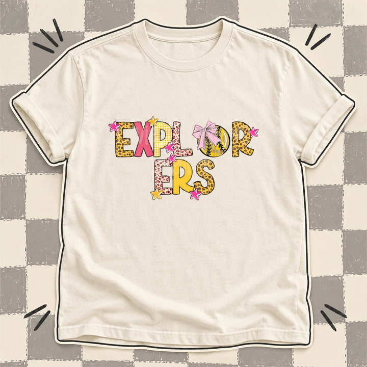 Explorers Mixed Doodle Softball Mascots – Sunshine Leopard DTF transfer mockup