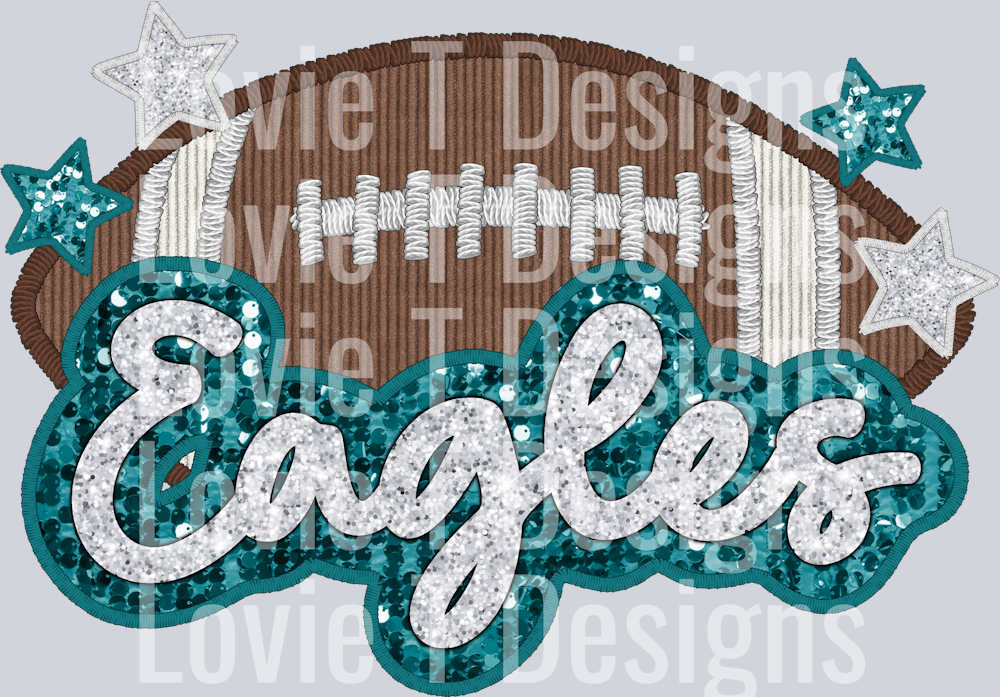 Eagles Football Faux Applique