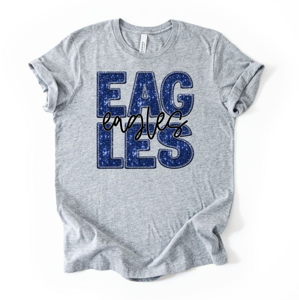 Eagles Royal Faux Sequin DTF transfer design