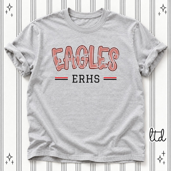 Eagles ERHS Black Red Gingham School Spirit DTF transfer