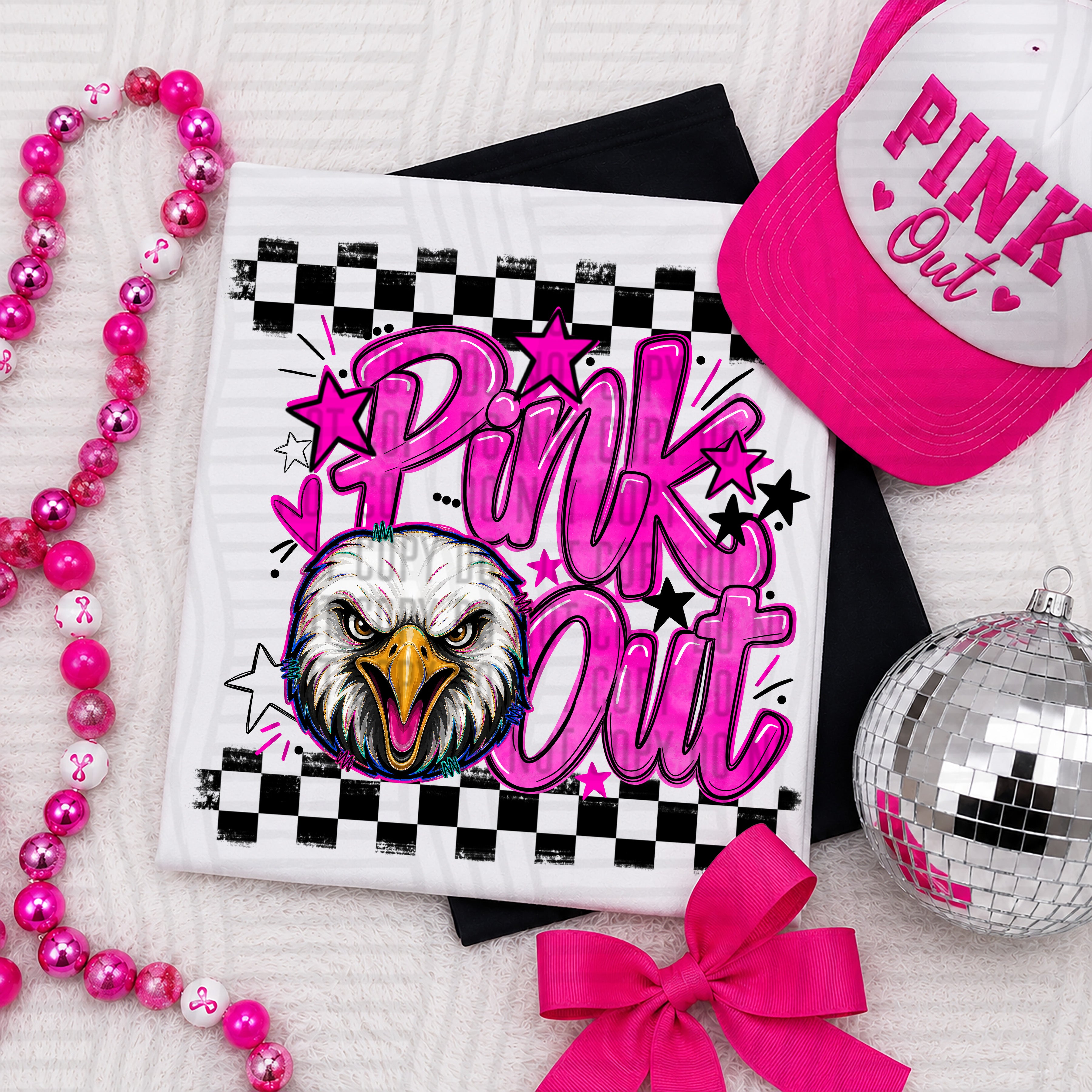 Pink Out Mascots CC Eagles design