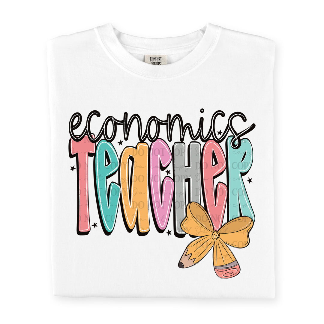 ECONOMICS TEACHER  DOODLE BOW