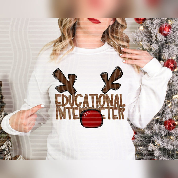 Educational Interpreter Deer Antler School Staff DTF transfer