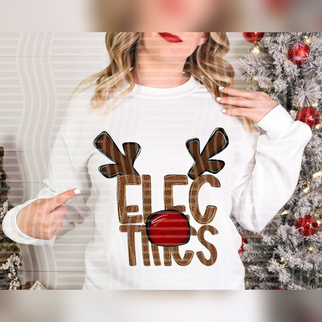 Electrics Deer Antler Mascots DTF transfer