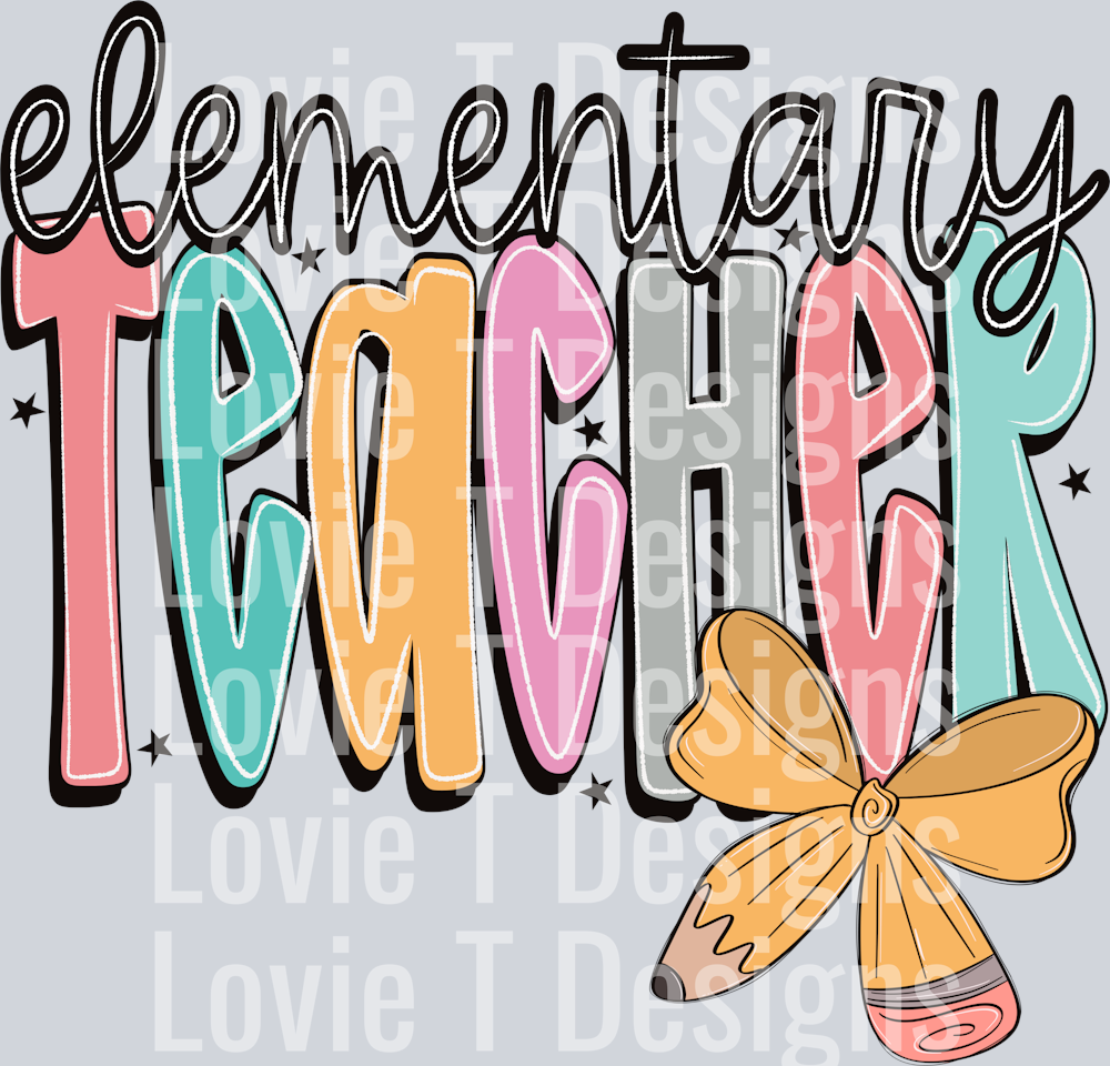 Elementary Teacher Doodle Pencil
