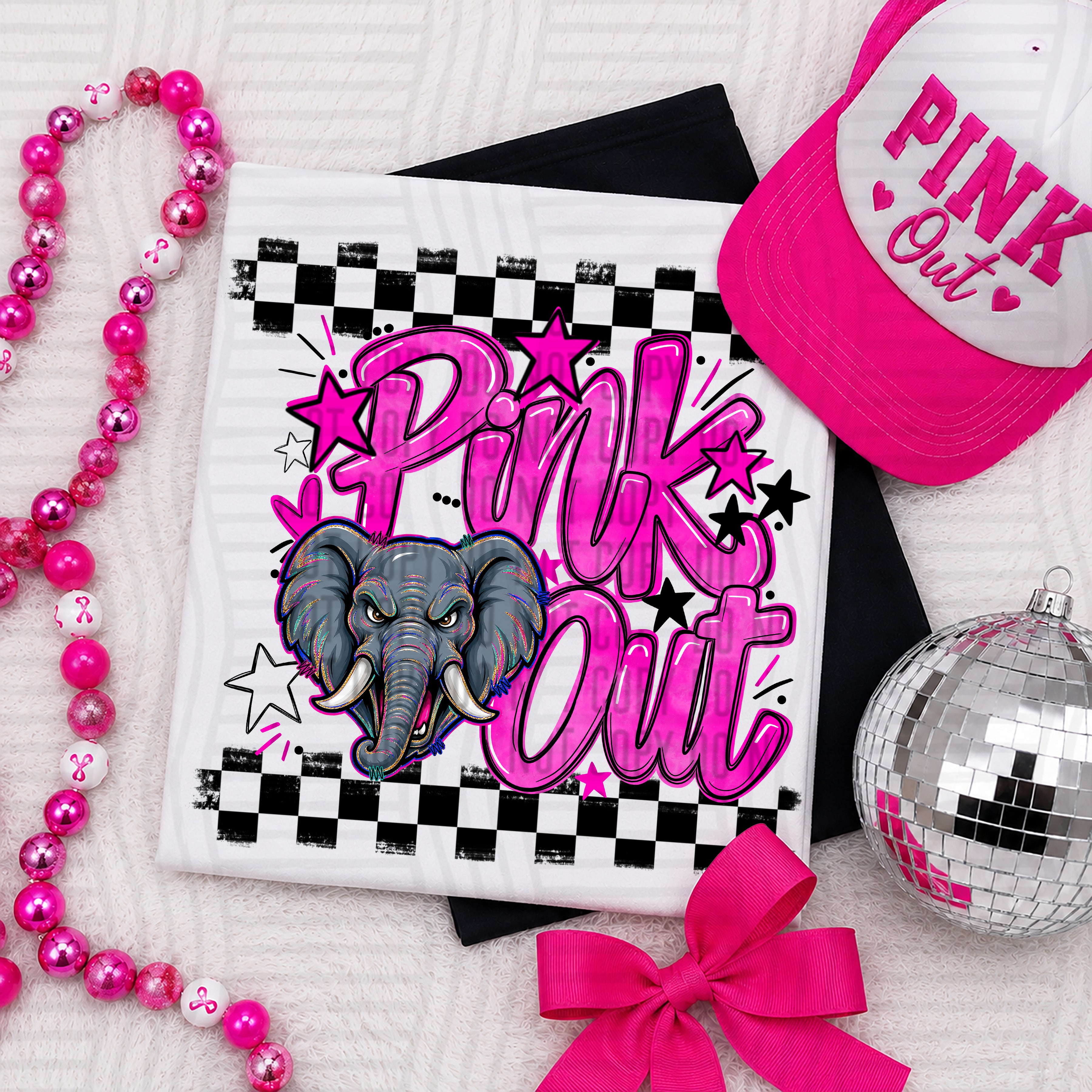 Pink Out Mascots CC Elephants design