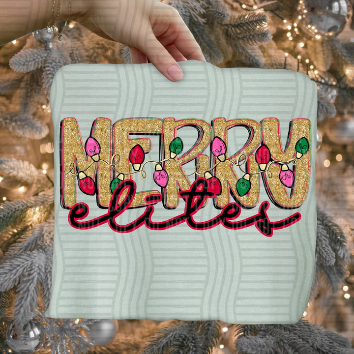 Elites Merry Lights Mascots DTF transfer