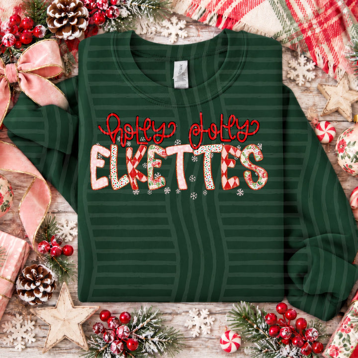 Elkettes Holly Jolly Confetti Mascots DTF transfer