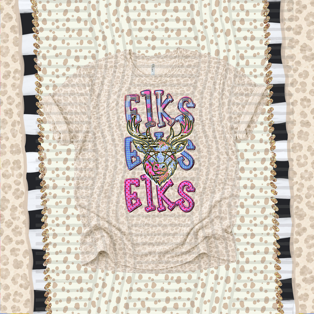 Elks Dolly Doodle mascot DTF transfer