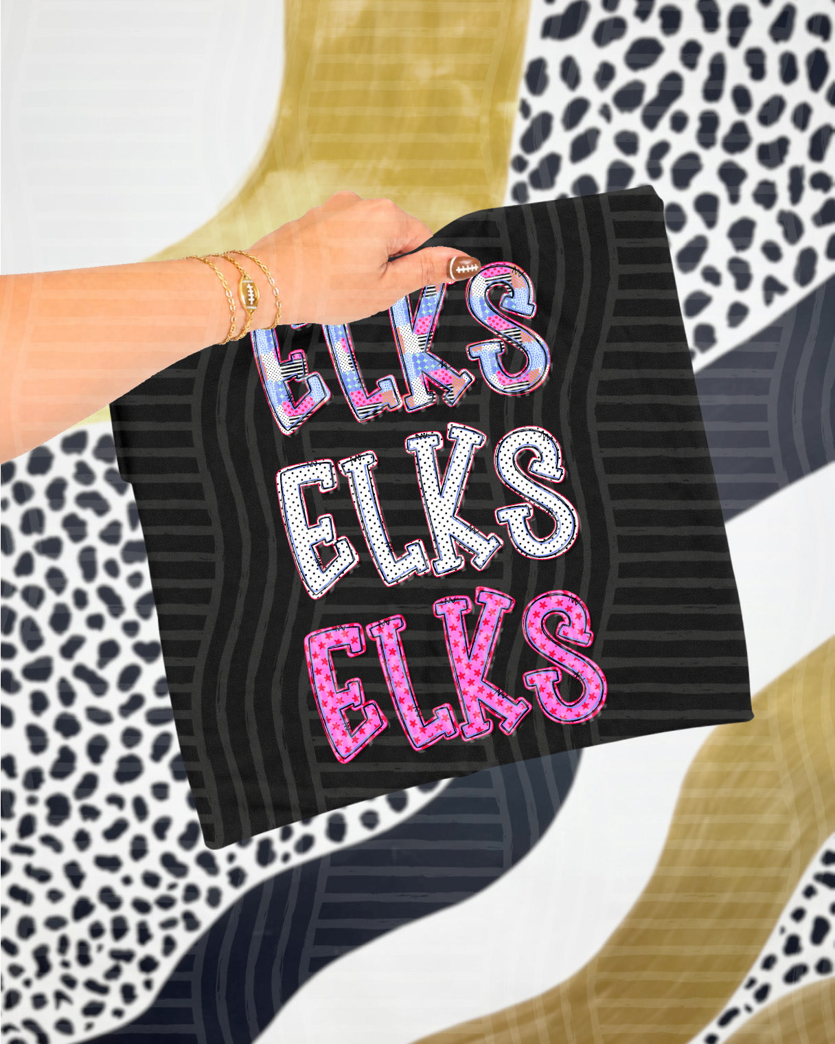 Dolly Tri Stacked Mascots Elks design