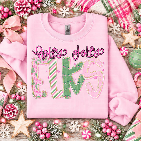Holly Jolly Mistletoe Magic Mascots Elks design