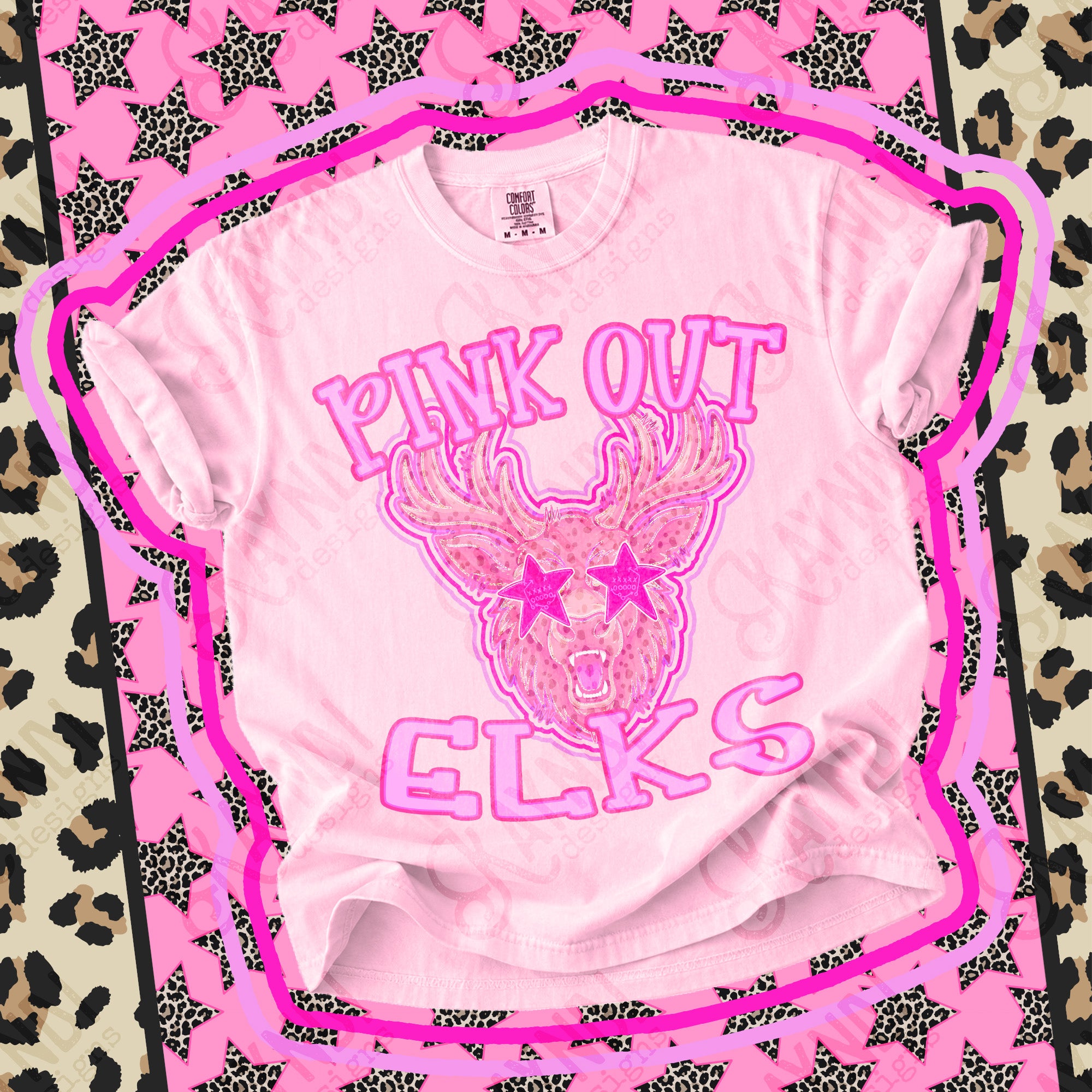 Pink Out Mascots Elks mockup