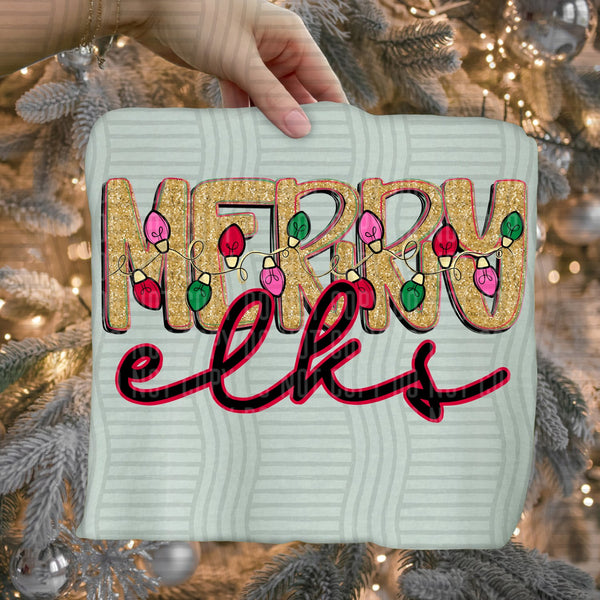 Merry Lights Mascots Elks design