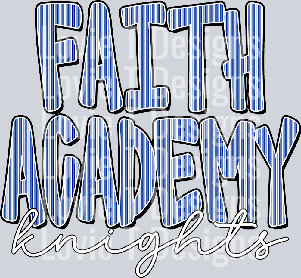 FAITH ACADEMY ROYAL SEERSUCKER WORD