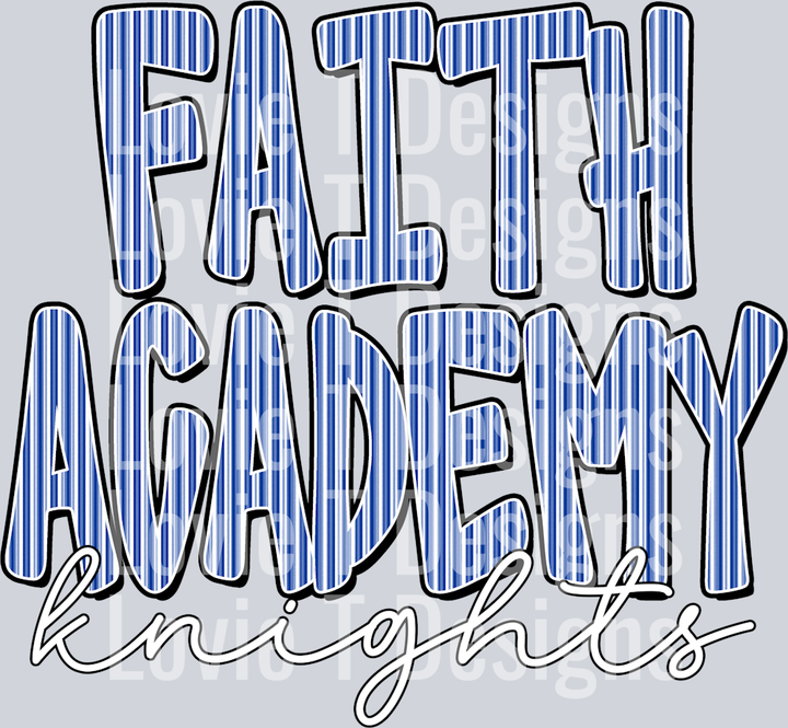 FAITH ACADEMY ROYAL SEERSUCKER WORD
