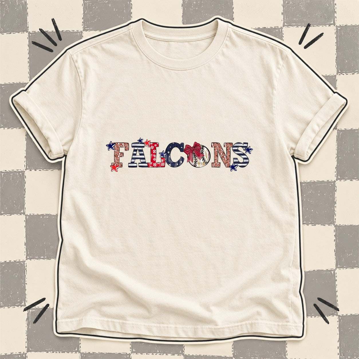 Mixed Doodle Baseball Mascots – Ballpark Classic Falcons design