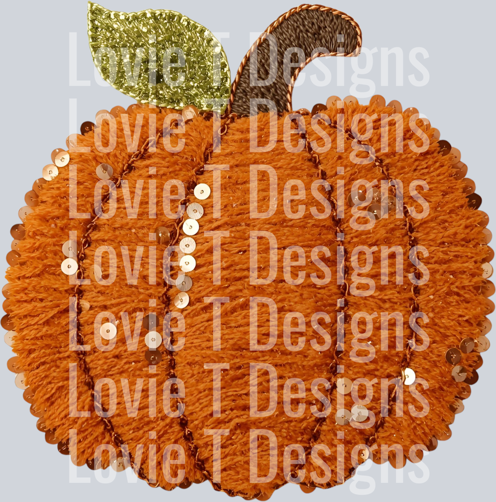 FALL PUMPKIN FAUX YARN SEQUINS