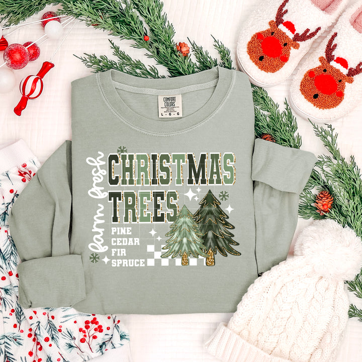 FARM FRESH TREES WHITE ACCENTS