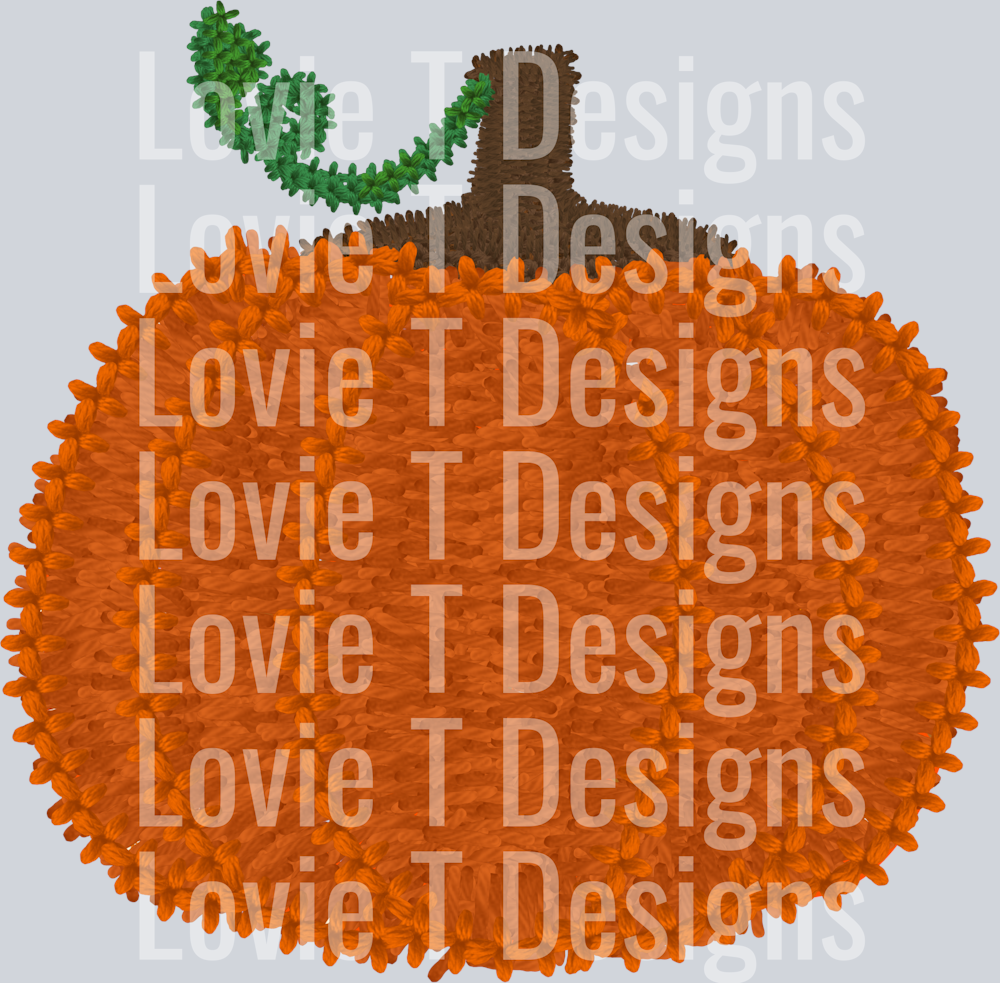 faux stitched pumpkin