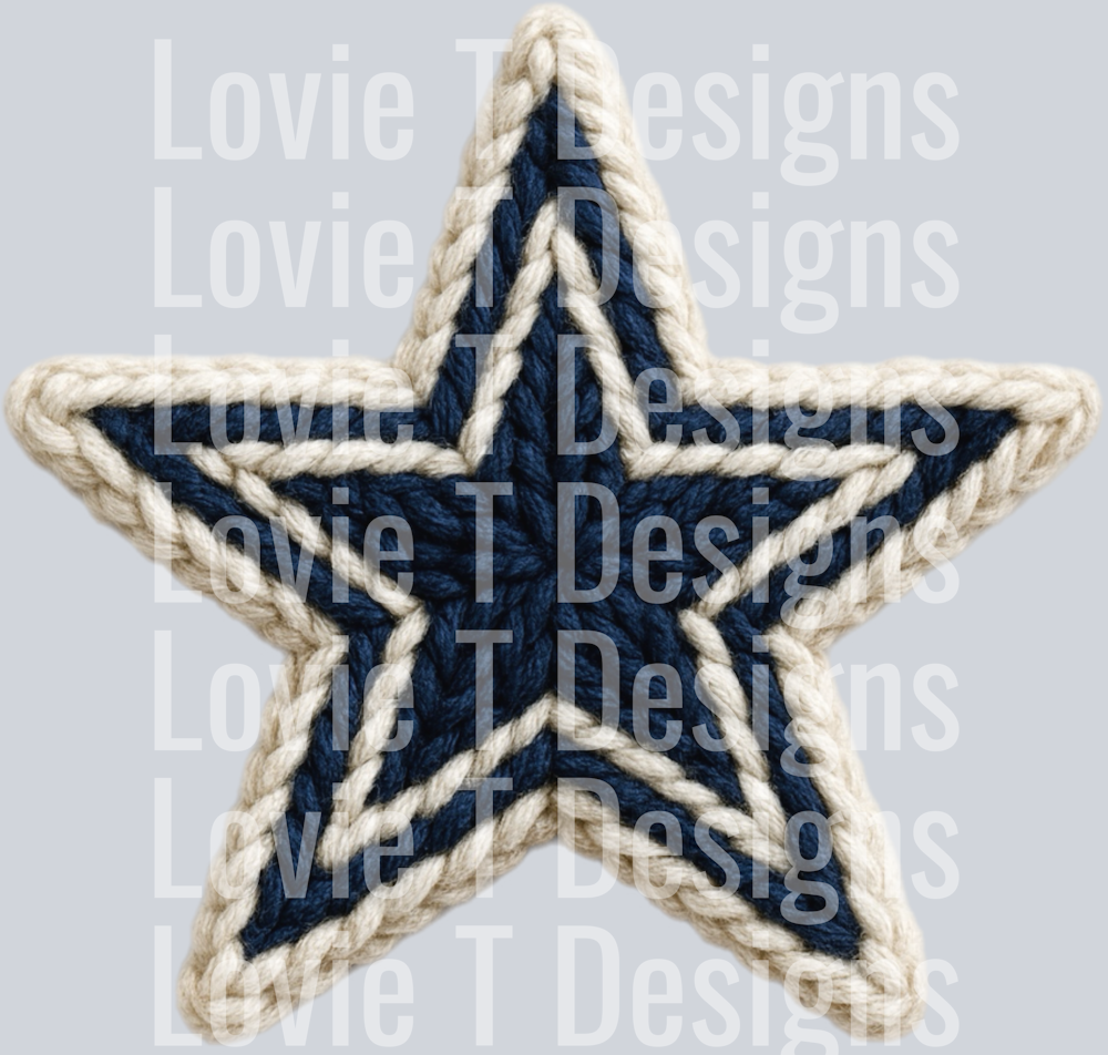 FAUX YARN COWBOYS STAR