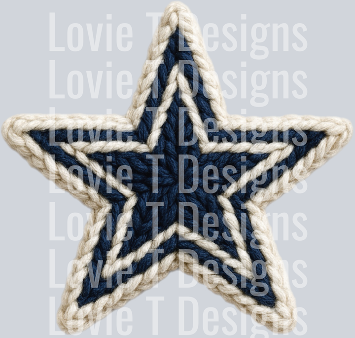 FAUX YARN COWBOYS STAR
