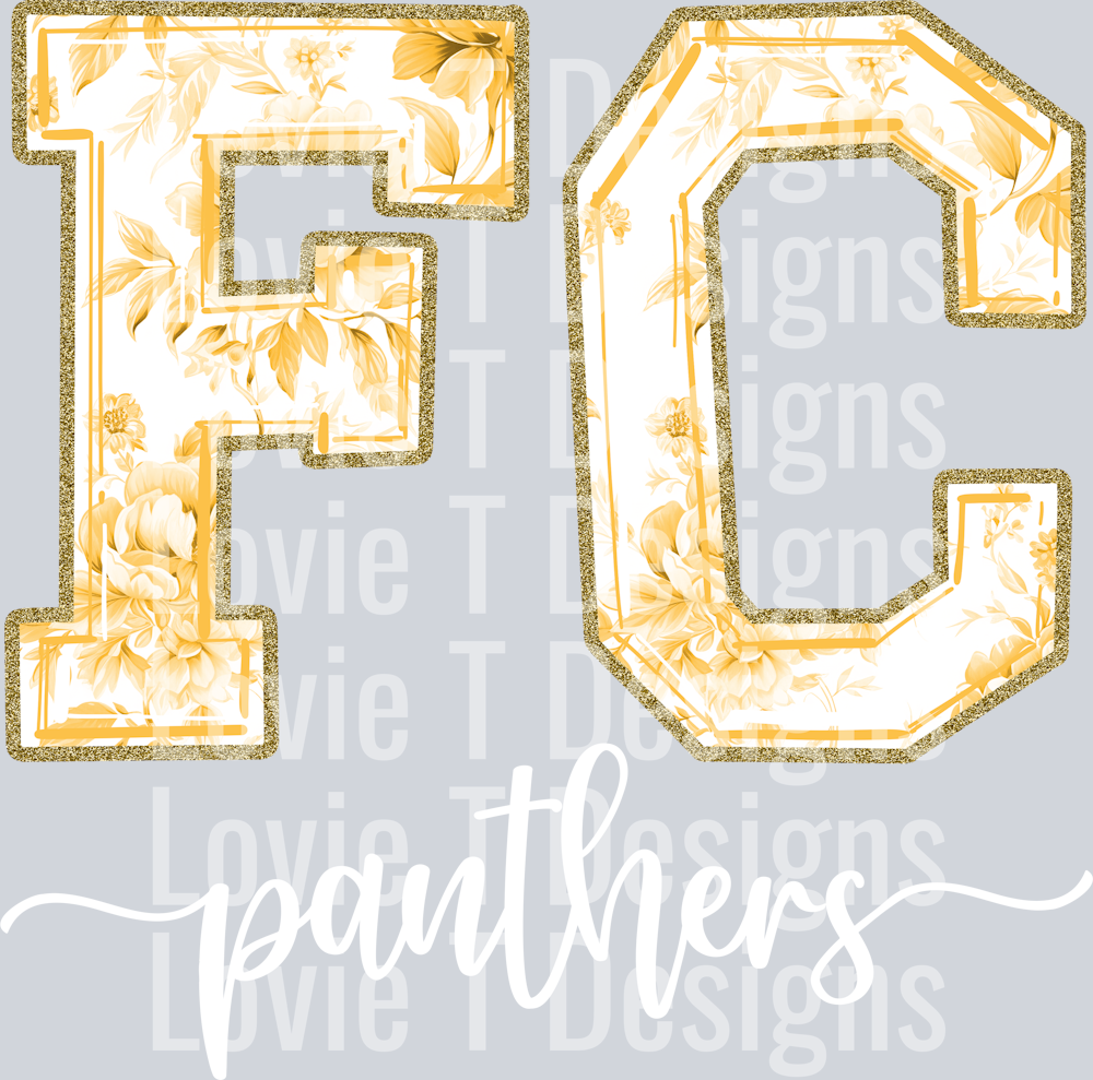 FC PANTHERS YELLOW TOILE