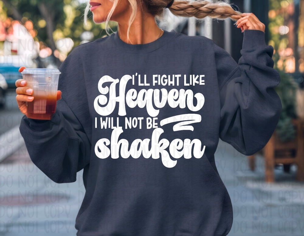 Fight Like Heaven White DTF transfer design – image 1