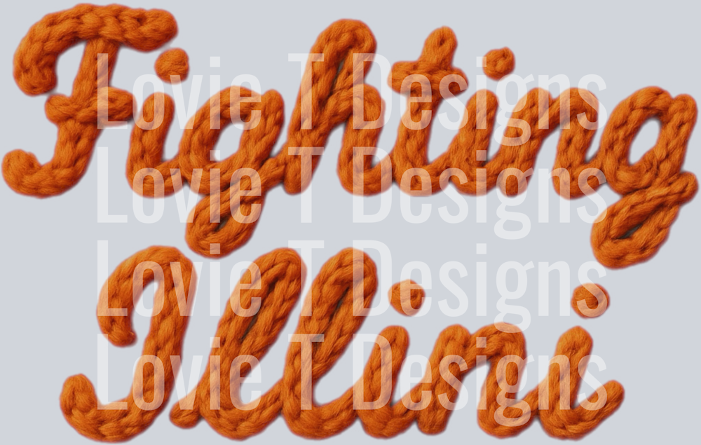 FIGHTING ILLINI FAUX YARN