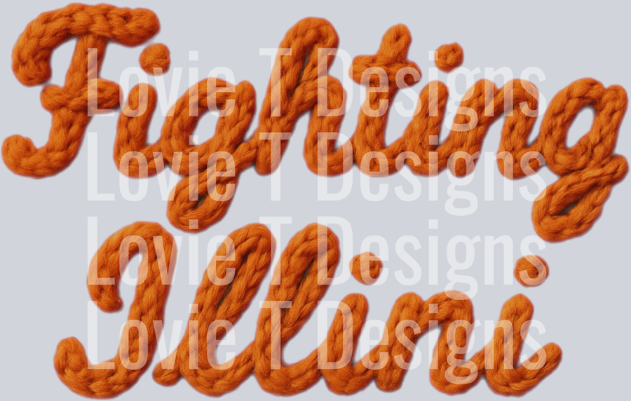 FIGHTING ILLINI FAUX YARN