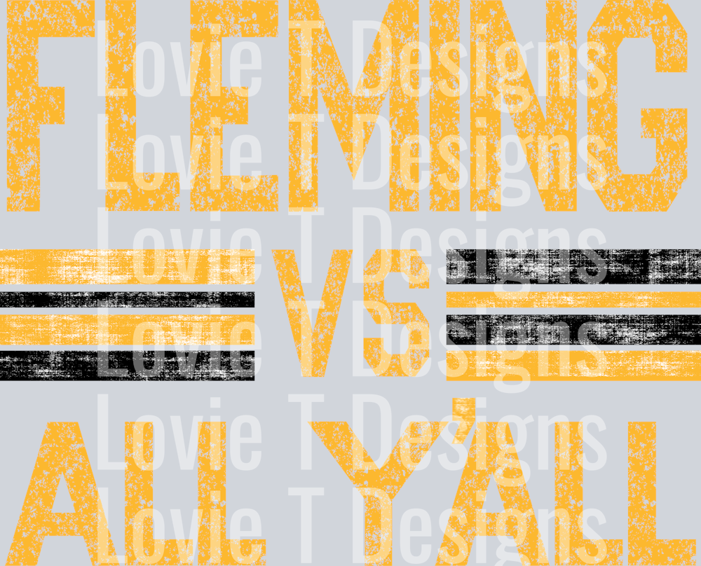 FLEMING VS ALL YALL YELLOW AND BLACK