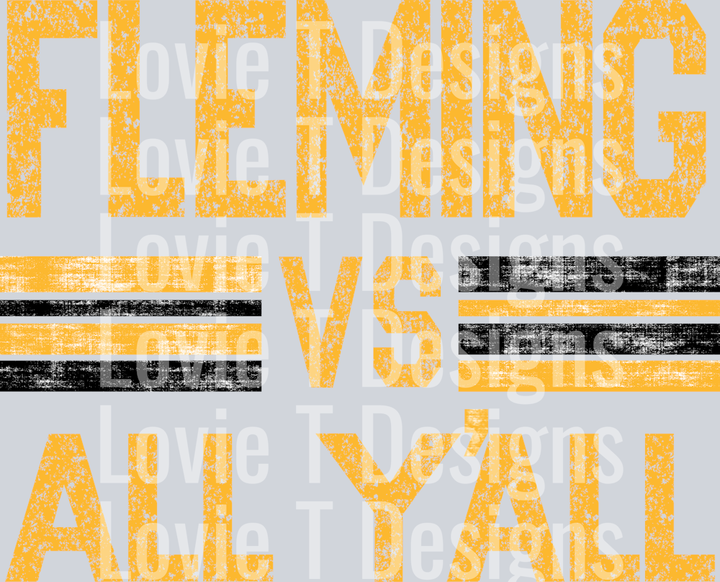 FLEMING VS ALL YALL YELLOW AND BLACK