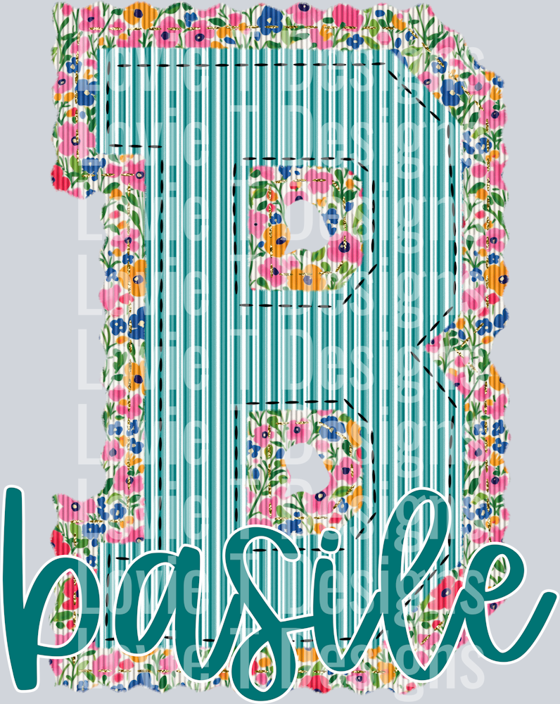 FLORAL PREPSTER B TEAL TOP BASILE