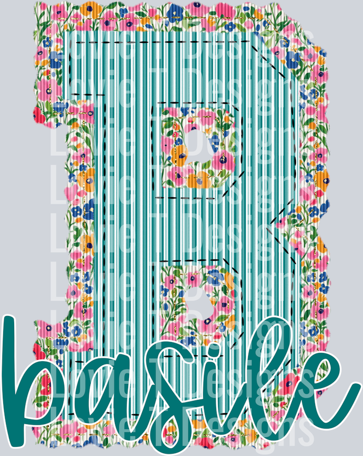 FLORAL PREPSTER B TEAL TOP BASILE